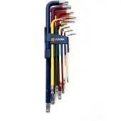 Ivana haakse sleutelset torx - TX-10 t/m TX-50 - Kogelkop - 9-delig