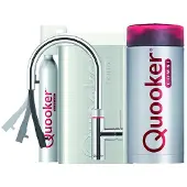 Quooker Cube Flex round chroom met Combi+ reservoir