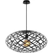 Lucide WOLFRAM - Hanglamp - Ø 65 cm - 1xE27 - Zwart