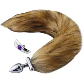 O-products Buttplug met staart op losse schroef - bruin