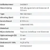 Toolstation Luchtventiel rooster RVS 150mm