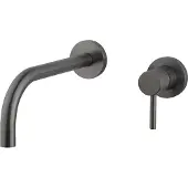Mueller Ferro Slim inbouw wastafelkraan met Coldstart gunmetal PVD