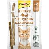 GimCat 24x Sticks Kalkoen & Konijn 4 stuks