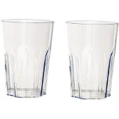ARAVEN kunststof drinkglazen - 2x stuks - onbreekbare waterglazen - 400 ml - polycarbonaatglas