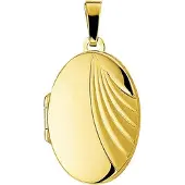 The Jewelry Collection Medaillon Poli/mat - Goud