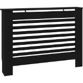 vidaXL Radiatoromsluiting, zwart, 112x19x81,5 cm, MDF