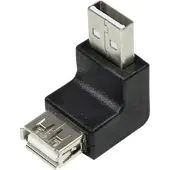 Logilink USB naar USB adapter / haaks naar beneden - USB2.0 / zwart