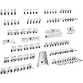 Bott Gereedschaphouder-assortiment | BxH mm | 15 haken/25 dubb.haken/40 houders 80-dlg | 1 stuk - 14031416 14031416