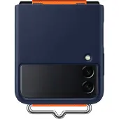 Samsung Galaxy Z Flip 3 Siliconen Back Cover Band Blauw