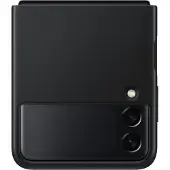 Samsung Galaxy Z Flip 3 Back Cover Leer Zwart