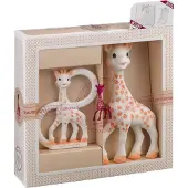 Vulli Sophiesticated Cadeauset - Baby speelgoed - & So Pure bijtring - Kraamcadeau – Babyshower cadeau - 4-Delig
