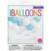 Unique Kit ballonnenboog - ballonnenslinger Baby blauwe met witte ballonnen set.