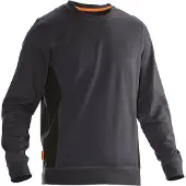 Jobman 5402 Roundneck Sweatshirt Donker grijs/Zwart maat XXL heren