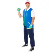 Amscan verkleedkostuum Ash Ketchum polyester blauw | Maat M,L