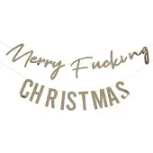 Partyking Letterbanner 'Merry Fucking Christmas' - 1.5 meter