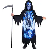 Amscan kinderkostuum Neon Reaper jongens blauw/zwart jaar