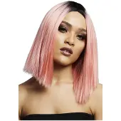 Fever Pruik Kylie Two Toned Blend Coral Pink Roze