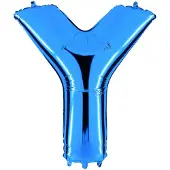 Ballongkungen AB Folieballon 100cm letter Y blauw