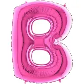 Ballongkungen AB Folieballon 100cm letter B - fuchsia roze