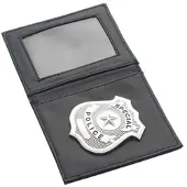 Smiffys Politie badges (zwart en zilver)