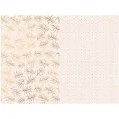 Party Deco Set 2 rollen Inpakpapier Metallic Roze/Goud Bladeren en Stippen