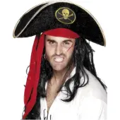 Smiffys Smiffy's Piratenhoed - zwart/goud - piraten - verkleden - carnaval - jack sparrow