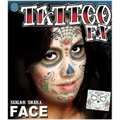 Morris Costumes Neptatoeage Costume Kits Sugar Skull Polyester