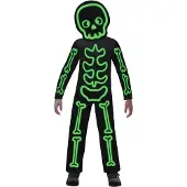 Amscan kinderkostuum skelet lichtgevend polyester groen jaar