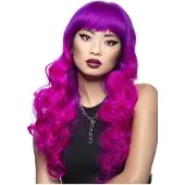 Smiffys Manic Panic Fuchsia Passion Siren Pruik | Festival pruik (fuchsia / paars)