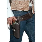 Smiffys Westernriem met holster voor bandiet (volwassenen)