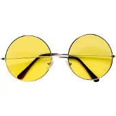 Widmann Hippie bril geel grote glazen