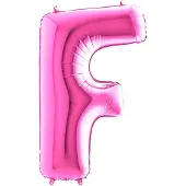 Ballongkungen AB Folieballon 100cm letter F - fuchsia roze