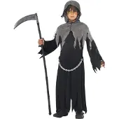 Smiffys Kostüm - Sensenmann - Black - - 10-12 Jahre (140-152) - Kostüme