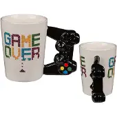 Out of the blue Beker met controller handvat, game over