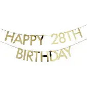Ginger Ray Letterslinger Happy Birthday Goud - Aanpasbaar
