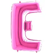 Ballongkungen AB Folieballon 100cm letter E - fuchsia roze