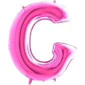 Ballongkungen AB Folieballon 100cm letter G - fuchsia roze