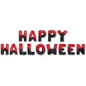 Espa Folieballonnen Happy Halloween zwart-rood