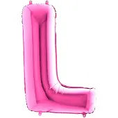 Ballongkungen AB Folieballon 100cm letter L - fuchsia roze