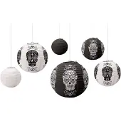 Amscan Doodskop hangversiering in bol vorm Halloween - Feestdecoratievoorwerp - One size