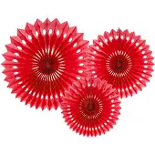 Party Deco Partydeco - Honeycomb set rood (3stuks)
