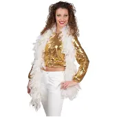 Boland boa glamour 180 cm wit/goud