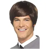 Smiffys Beatles 60's pruik (bruin)