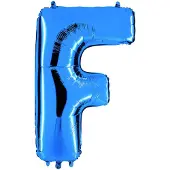 Ballongkungen AB Folieballon 100cm letter F blauw