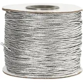 Adlibris Elastisch koord, dikte 1 mm, zilver, 100 m