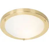QAZQA Moderne plafonnière goud 31 cm IP44 - Yuma