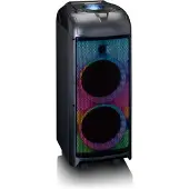 Lenco PA-260BK - PA met front LED verlichting en disco bal