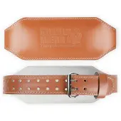 Gorilla wear Halterriem - 6 Inch Padded Leren Lifting Belt - Bruin - S/M