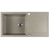 Sapho spoelbak 97x50cm met kraangat beige graniet