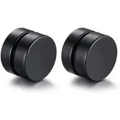 LGT JWLS Magnetische Stud oorbellen Zwart 8mm